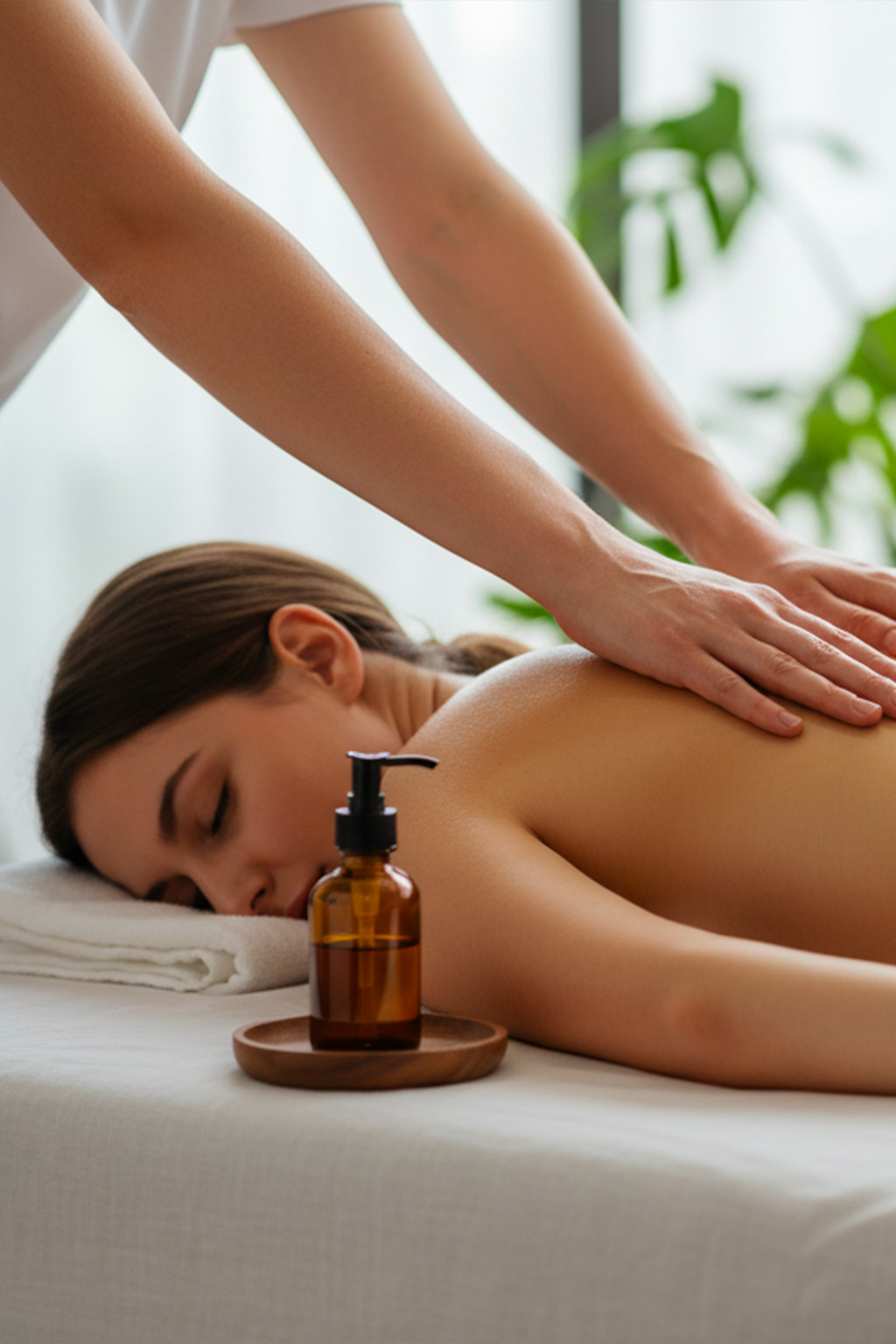 Massaggio antistress alla schiena Massaggio antistress alla schiena eseguito in centro estetico per favorire il rilassamento e il benessere generale