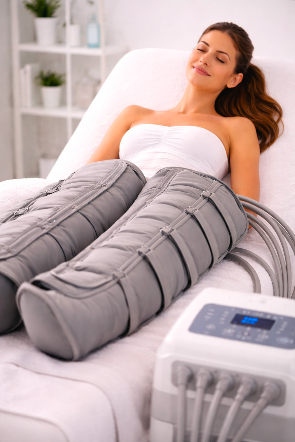 Pressoterapia ad aria applicata alle gambe